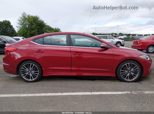 KMHD04LBXHU315264 2017 HYUNDAI ELANTRA Red Vista interior trasera