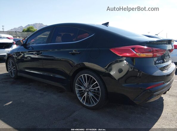 KMHD04LBXHU345333 2017 HYUNDAI ELANTRA Black Tył lewy