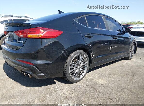 KMHD04LBXHU345333 2017 HYUNDAI ELANTRA Black Tył prawy