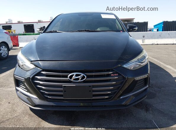 KMHD04LBXHU345333 2017 HYUNDAI ELANTRA Black Widok zestawu wskaźników