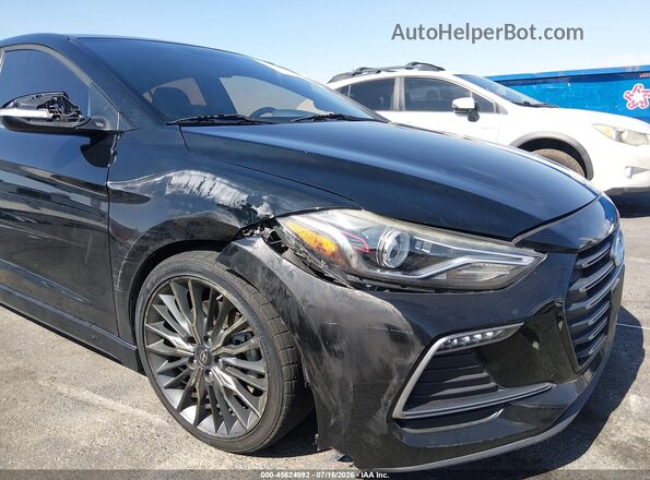 KMHD04LBXHU345333 2017 HYUNDAI ELANTRA Black Widok z przodu