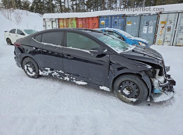 KMHD04LBXJU459869 2018 HYUNDAI ELANTRA Black Передня права чверть