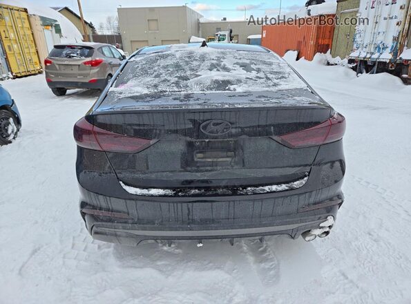 KMHD04LBXJU459869 2018 HYUNDAI ELANTRA Black Вид ззаду