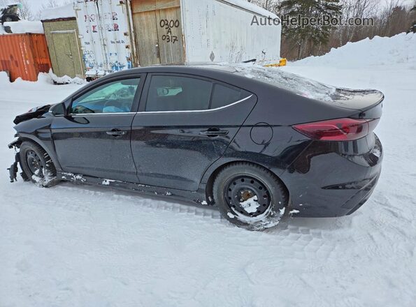 KMHD04LBXJU459869 2018 HYUNDAI ELANTRA Black Задня ліва чверть