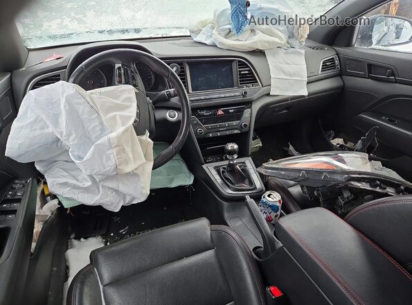 KMHD04LBXJU459869 2018 HYUNDAI ELANTRA Black Вид панелі приладів