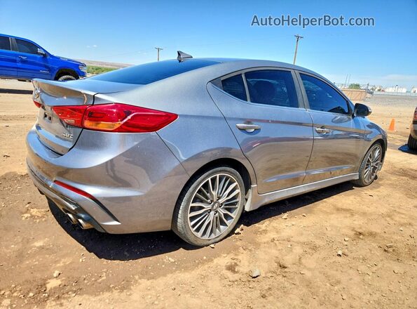 KMHD04LBXJU614601 2018 HYUNDAI ELANTRA Silver უკანა მარჯვენა