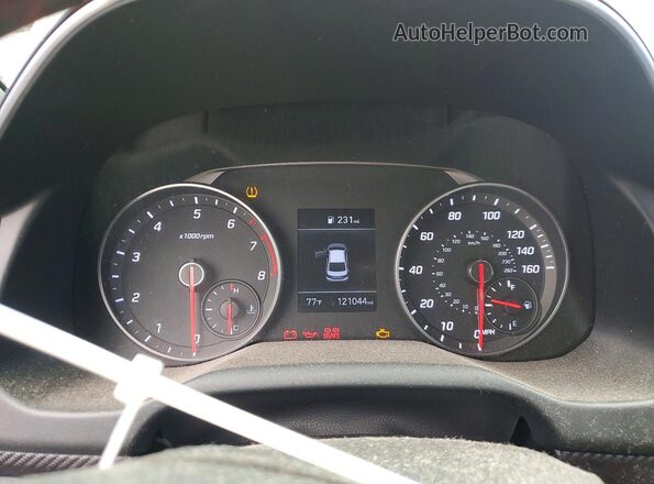 KMHD04LBXKU838551 2019 HYUNDAI ELANTRA Black Вид щитка приладів