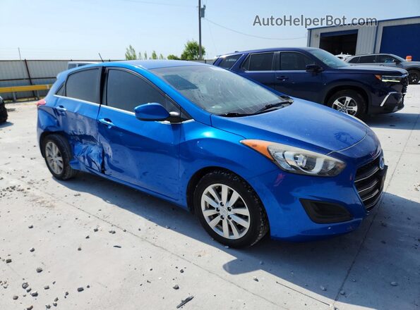 KMHD35LH1HU376908 2017 HYUNDAI ELANTRA Blue Delantero derecho
