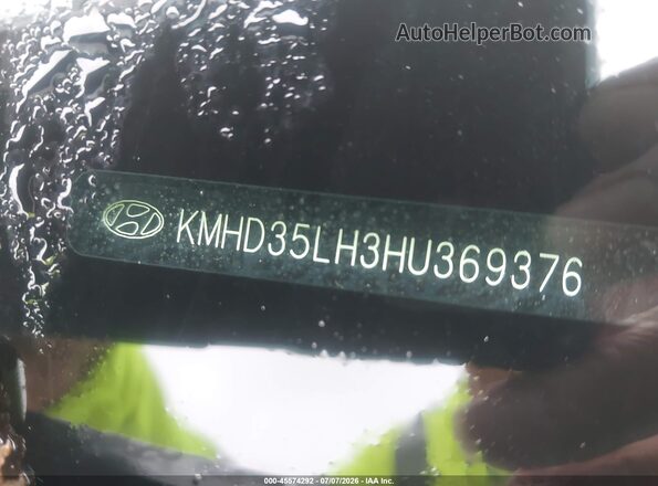 KMHD35LH3HU369376 2017 HYUNDAI ELANTRA GT Silver Widok komory silnika