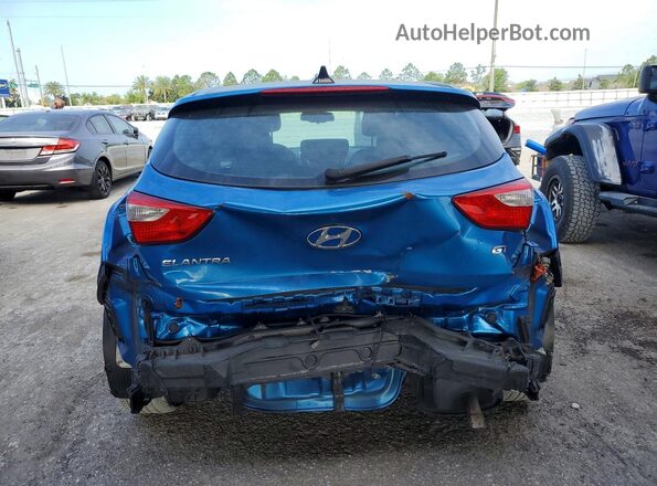 KMHD35LH4HU355020 2017 HYUNDAI ELANTRA Blue Widok z tyłu