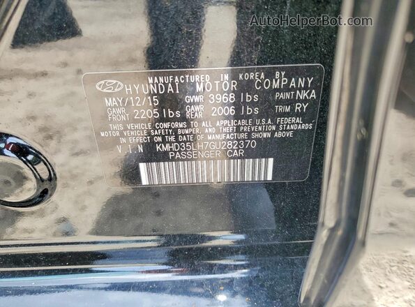 KMHD35LH7GU282370 2016 HYUNDAI ELANTRA Black Շարժիչի բաժամունքի տեսք