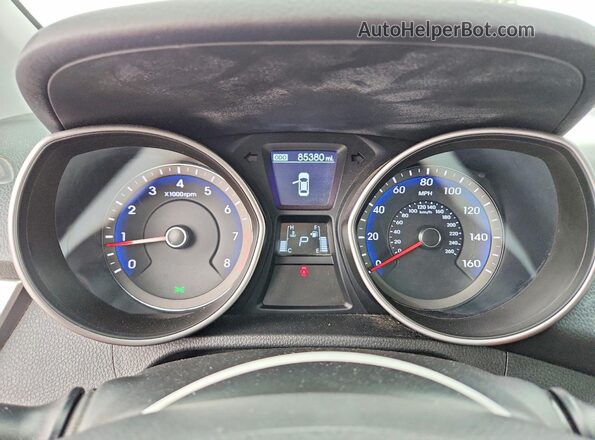 KMHD35LHXGU312106 2016 HYUNDAI ELANTRA Gray Instrument cluster view