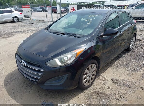 KMHD35LHXGU324353 2016 HYUNDAI ELANTRA GT Black Առջևի ձախ երեք քառորդ տեսարան