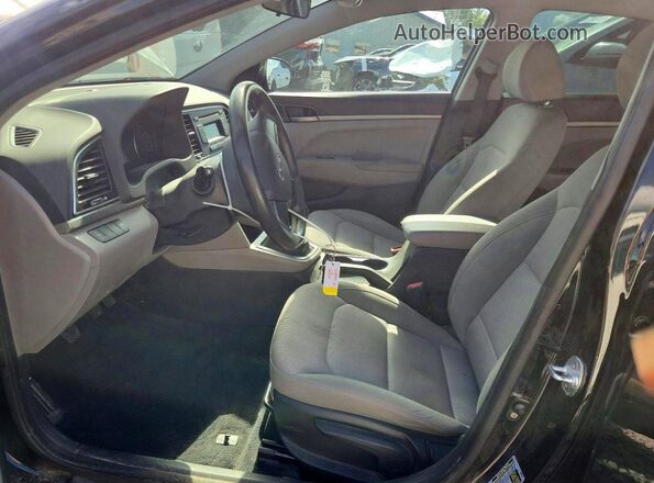KMHD74LF0HU338177 2017 HYUNDAI ELANTRA Black წინა სალონის ხედი