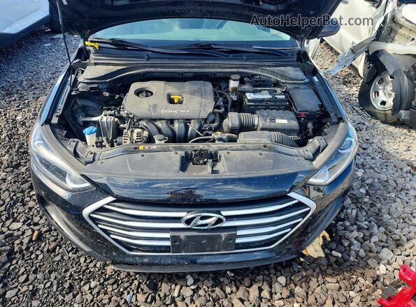 KMHD74LF0HU338177 2017 HYUNDAI ELANTRA Black უკანა სალონის ხედი