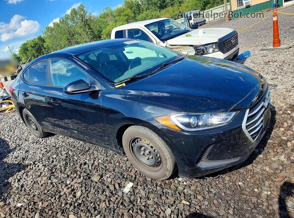 KMHD74LF0HU338177 2017 HYUNDAI ELANTRA Black წინა მარჯვენა