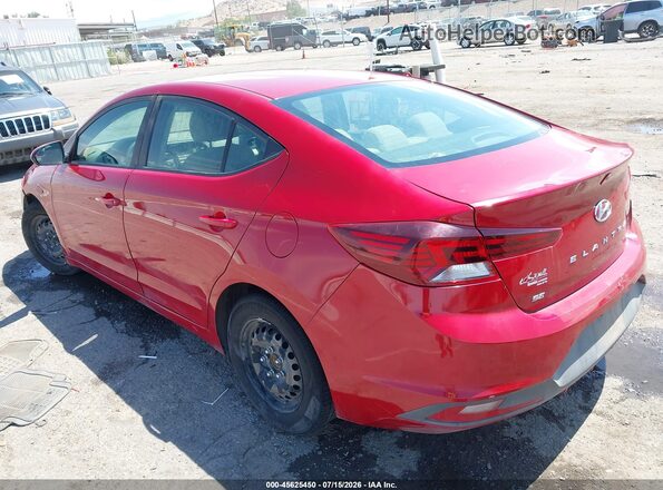 KMHD74LF0KU754625 2019 HYUNDAI ELANTRA Red Trasero izquierdo