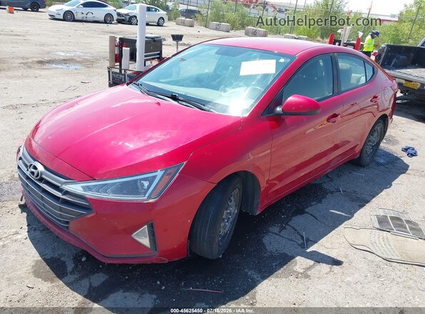 KMHD74LF0KU754625 2019 HYUNDAI ELANTRA Red Vista tres cuartos delantera izquierda
