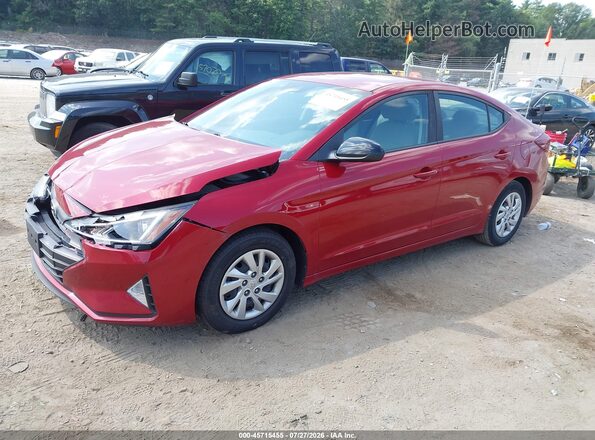 KMHD74LF0KU835009 2019 HYUNDAI ELANTRA Red წინა მარცხენა ხედი სამი მეოთხედიდან