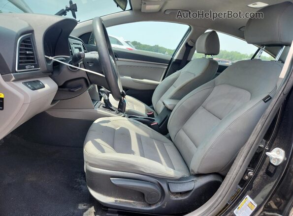 KMHD74LF1HU115212 2017 HYUNDAI ELANTRA Black Widok wnętrza z przodu
