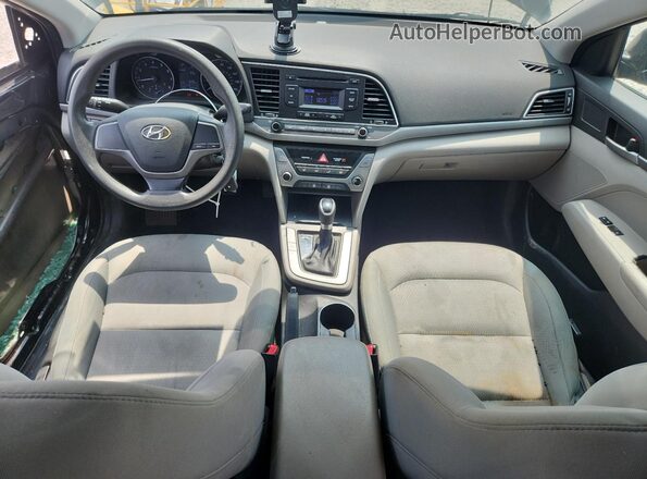 KMHD74LF1HU115212 2017 HYUNDAI ELANTRA Black Widok deski rozdzielczej