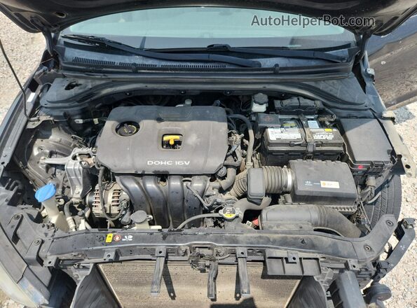 KMHD74LF1HU115212 2017 HYUNDAI ELANTRA Black Widok wnętrza z tyłu