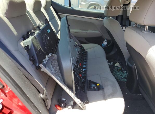 KMHD74LF1KU777864 2019 HYUNDAI ELANTRA Red Вид задніх сидінь