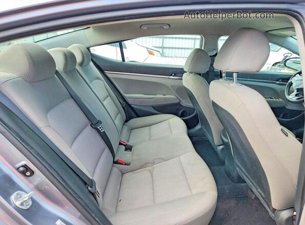 KMHD74LF1KU869590 2019 HYUNDAI ELANTRA Gray Widok tylnych siedzeń