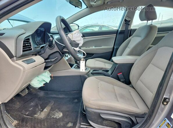 KMHD74LF1KU869590 2019 HYUNDAI ELANTRA Gray Widok wnętrza z przodu