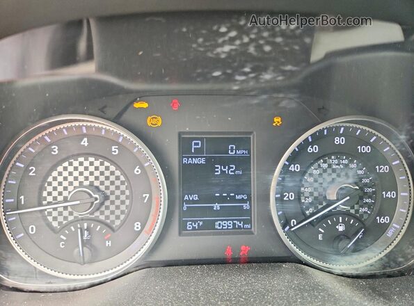 KMHD74LF1KU869590 2019 HYUNDAI ELANTRA Gray Widok zestawu wskaźników