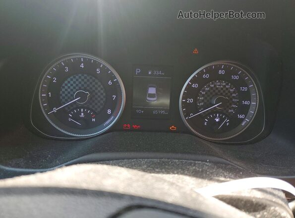 KMHD74LF1LU924590 2020 HYUNDAI ELANTRA Gray Widok zestawu wskaźników