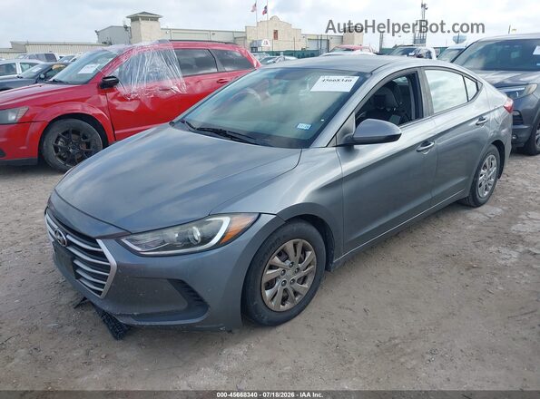 KMHD74LF2HU078803 2017 HYUNDAI ELANTRA Silver Vista tres cuartos delantera izquierda