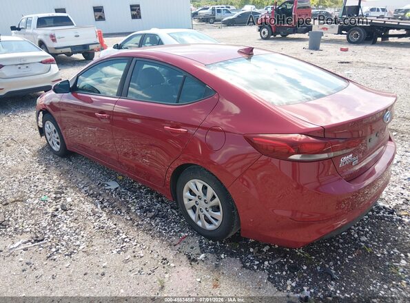 KMHD74LF2HU357720 2017 HYUNDAI ELANTRA Красный Задняя левая четверть