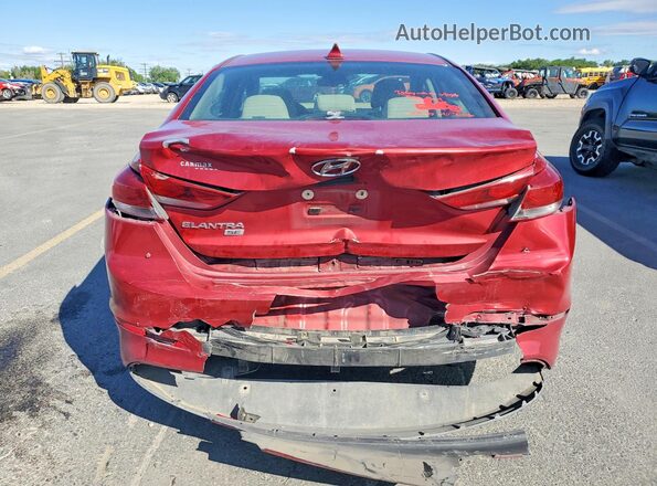 KMHD74LF2HU390362 2017 HYUNDAI ELANTRA Red უკანა ხედი