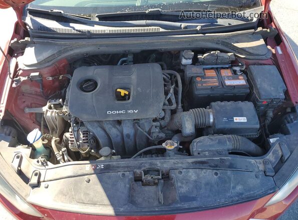 KMHD74LF2HU390362 2017 HYUNDAI ELANTRA Red უკანა სალონის ხედი