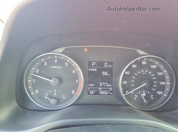 KMHD74LF2HU390362 2017 HYUNDAI ELANTRA Red ხელსაწყოთა პანელის ხედი