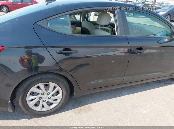 KMHD74LF2HU423652 2017 HYUNDAI ELANTRA Black უკანა სალონის ხედი