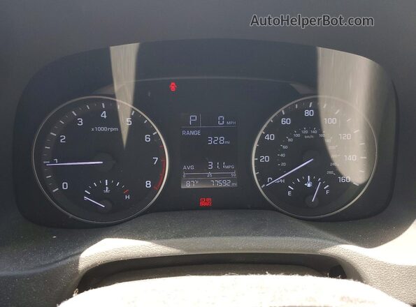 KMHD74LF2JU611626 2018 HYUNDAI ELANTRA Silver Vista del cuadro de instrumentos
