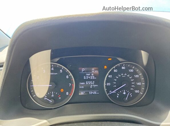 KMHD74LF3HU161088 2017 HYUNDAI ELANTRA Blue Vista del cuadro de instrumentos