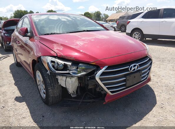 KMHD74LF3HU172494 2017 HYUNDAI ELANTRA Красный Вид спереди