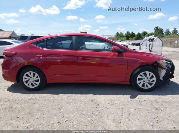 KMHD74LF3HU172494 2017 HYUNDAI ELANTRA Красный Вид задней части салона