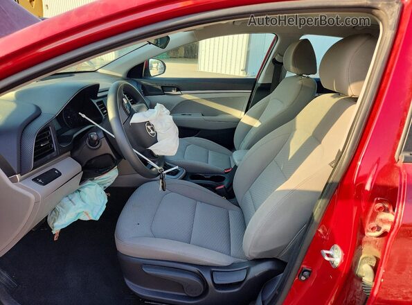 KMHD74LF3KU754652 2019 HYUNDAI ELANTRA Burgundy Սալոնի դիմացի տեսք