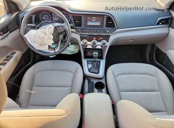 KMHD74LF3KU754652 2019 HYUNDAI ELANTRA Burgundy Առջևի վահանակի տեսք