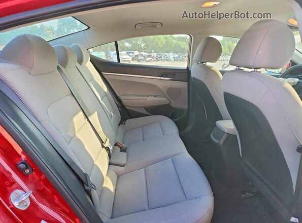 KMHD74LF3KU754652 2019 HYUNDAI ELANTRA Burgundy Հետևի նստատեղերի տեսք