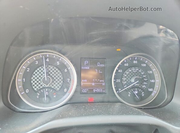KMHD74LF3KU835697 2019 HYUNDAI ELANTRA Red Vista del cuadro de instrumentos