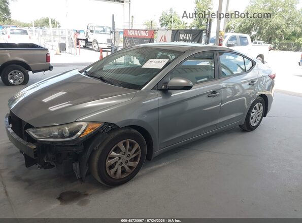 KMHD74LF4HU396020 2017 HYUNDAI ELANTRA Gray წინა მარცხენა ხედი სამი მეოთხედიდან