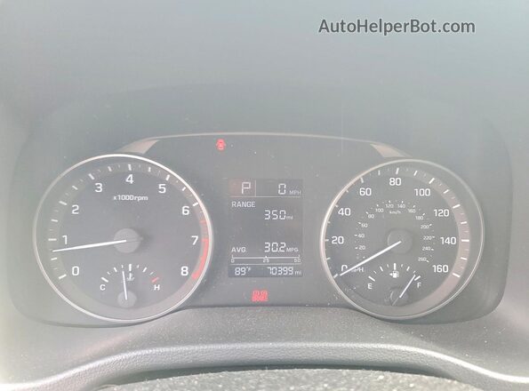 KMHD74LF4HU396731 2017 HYUNDAI ELANTRA Серебряный Вид щитка приборов