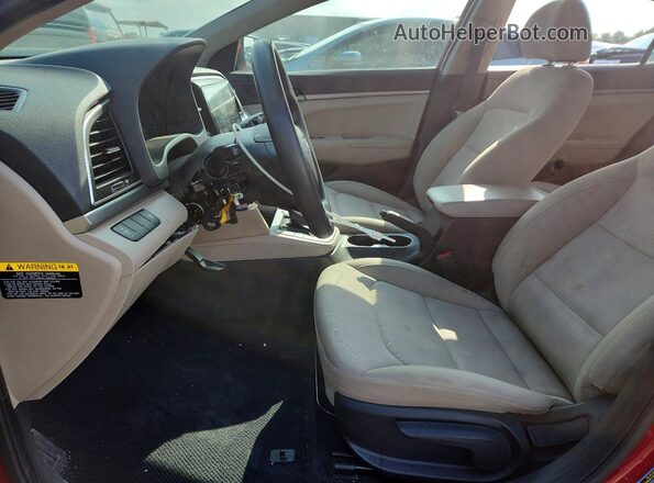 KMHD74LF5HU391554 2017 HYUNDAI ELANTRA Red Widok wnętrza z przodu