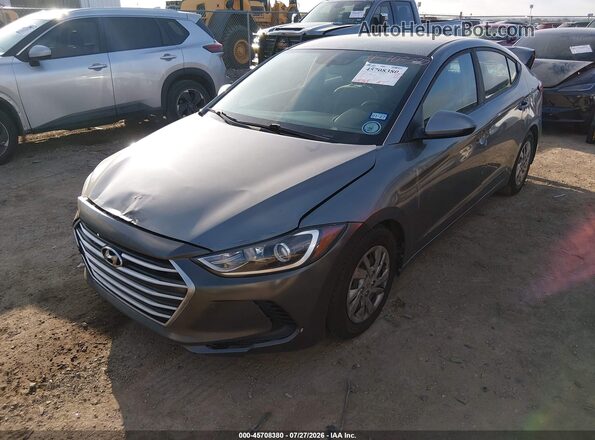 KMHD74LF6HU072406 2017 HYUNDAI ELANTRA Gray წინა მარცხენა ხედი სამი მეოთხედიდან