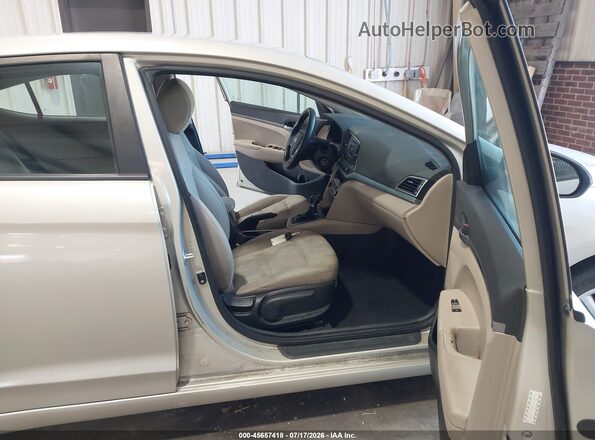 KMHD74LF6HU119210 2017 HYUNDAI ELANTRA Бежевый Вид салона спереди